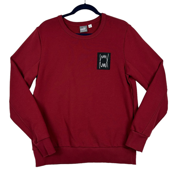 Puma Maroon Red long Sleeves Sweater Size Medium - Picture 1 of 4